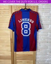 LINEKER BARCELONA HOME FOOTBALL SOCCER SHIRT 1984 - 1989 JERSEY MEYBA MENS sz XP