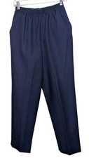 Alfred Dunner Pull On Dress Pants Size 12 Elastic Waist Blue
