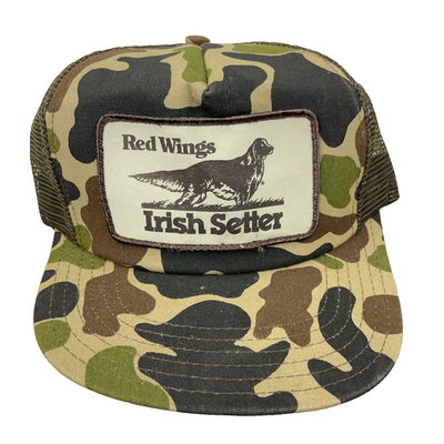 Casquette Trucker Vintage Red Wing Shoes Années 80 - Snapback Mousse Ellendale, ND - Taille Ajustable