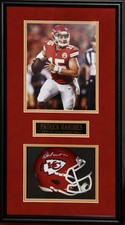 Patrick Mahomes Signed Helmet Framed Shadow Box Rookie Auto *JSA Authentic*