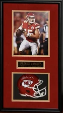 Patrick Mahomes Signed Mini Helmet Shadow Box Frame Rookie Auto *JSA Authentic*