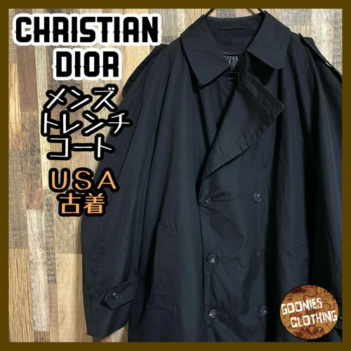 Trench coat Christian Dior vintage anni 90 nero 46R autentico dal Giappone