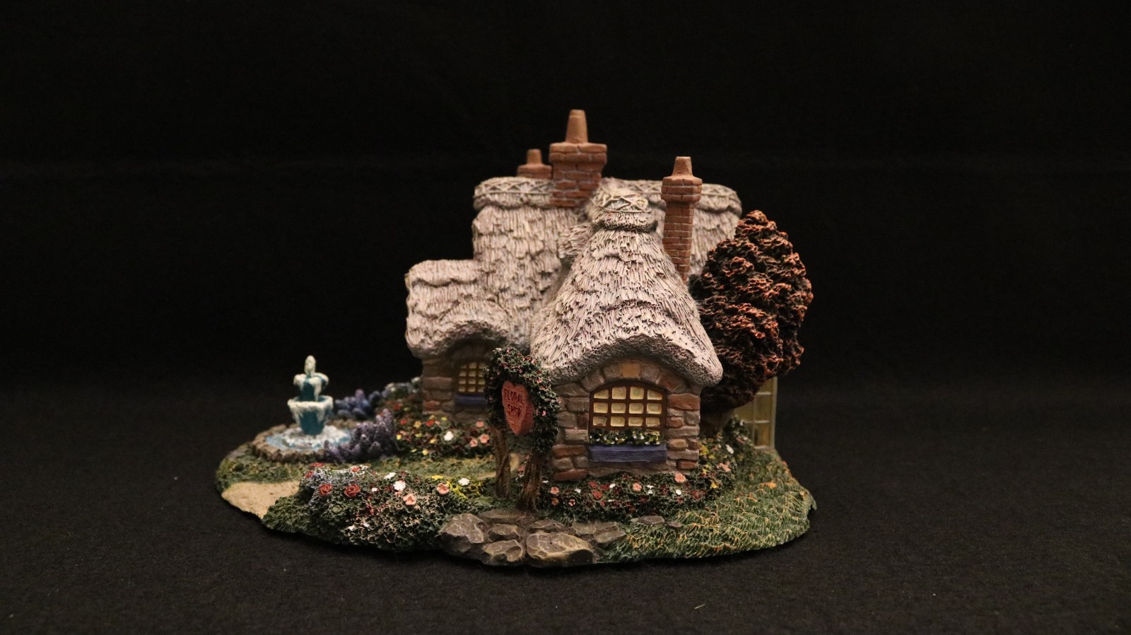 Thomas Kinkade Hawthorne Seaside Village Everett's Flower Shop w COA & Light Kit