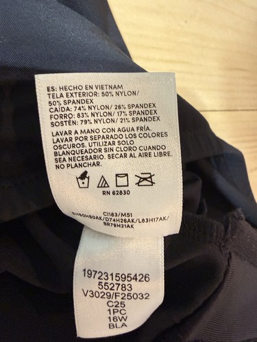 Maillot de bain femme Lands End froncé contrôle du ventre noir support 16 W rembourré mince - Photo 7/8