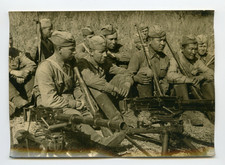 WW2 ORIGINAL USSR SOVIET WAR PHOTO SOLDIERS W MACHINE GUN & RIFLE
