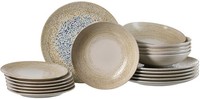 Tafelsservice 18-Teilig Rimini Sand, Geschirrset, Porzellan, Beige