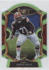 2020 Panini Select Concourse Neon Green Prizm Die-Cut Jedrick Wills #90 02r9