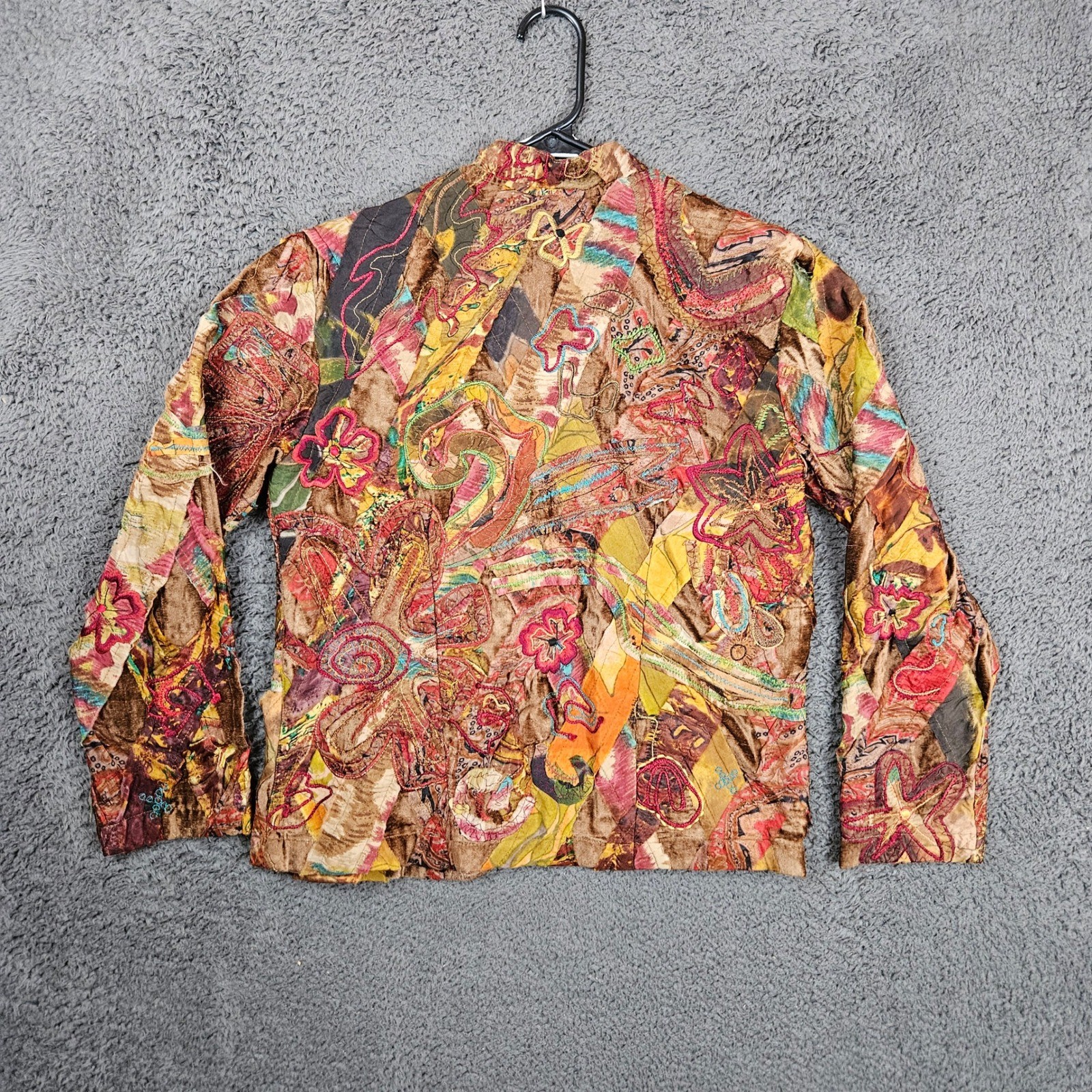 Chicos Patchwork Jacket Womens 0 Small Multicolor… - image 7