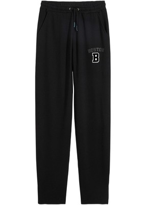 Jogginghose aus elastischen Baumwoll-Mix Gr. 164/170 Schwarz Jungen Hose Neu