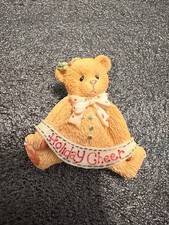 Vintage Teddy Bear Christmas Pin Cherished Teddies Enesco Holiday Cheer Resin