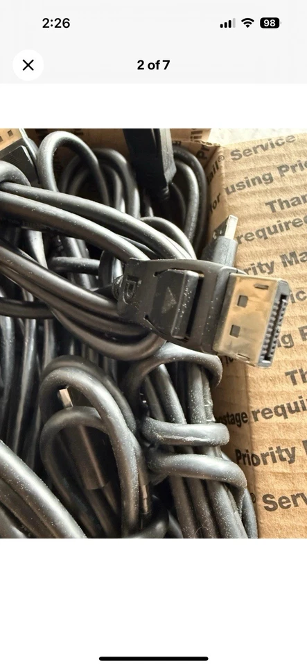 (Qty 34) x Display Port to Display Port Cable DP Male to Male Cord - Image 2 of 4