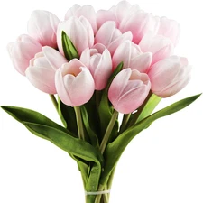 Buart Artificial Tulip in Bulk for Home Kitchen Wedding Bridal Bouquet,Fake Flow