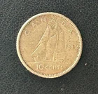 1962 Canada 10 Cents Dime 80% Silver 10c KM# 51 Coin