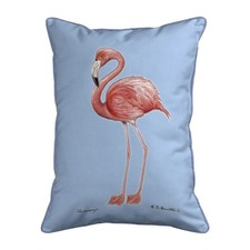 Flamingo Pillow - Light Blue - Large - Indoor Outdoor - 16x20 - Drake