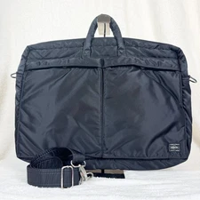 PORTER Tanker Black 2Way Briefcase Shoulder Business Bag Yoshida Japan Used