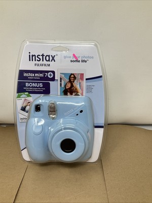 Fujifilm Instax Mini 7+ Plus Instant Film Camera Blue New