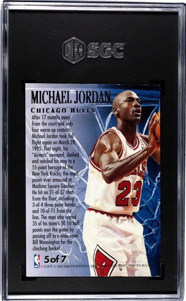 1995-96 Fleer Ultra Michael Jordan Fabulous Fifties 50's Gold Medallion Pop 2 Foto 2 de 2
