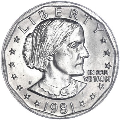 1981 S Susan B Anthony BU Dollar US Mint Coin See Pics Q231