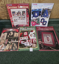 Christmas Cross Stitch Patterns lot of 5 leaflets assorted CS62