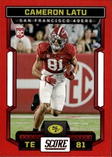 2023 Score Cameron Latu #343 Red San Francisco 49ers 17J