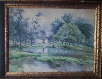 Anna Natalie Sinnhuber - Aquarell - signiert unten rechts