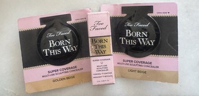 Too Faced Born This Way Multi-Use Concealer Light Beige + 2 Free Samples