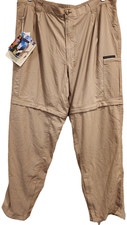 NEW Ex Officio Sz XL Traveling Convertible Nylon Pants with Teflon Khaki color