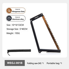 Folding Hand Saw - Manganese Steel Blade Aluminum Alloy Frame Portable Camping S