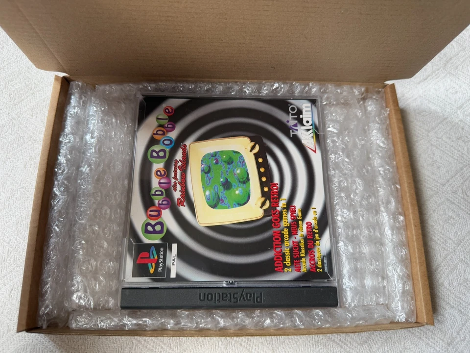 Bubble Bobble anche con Rainbow Islands PS1 Black Label - UK PAL OTTIME CONDIZIONI CIB - Immagine 3 di 4