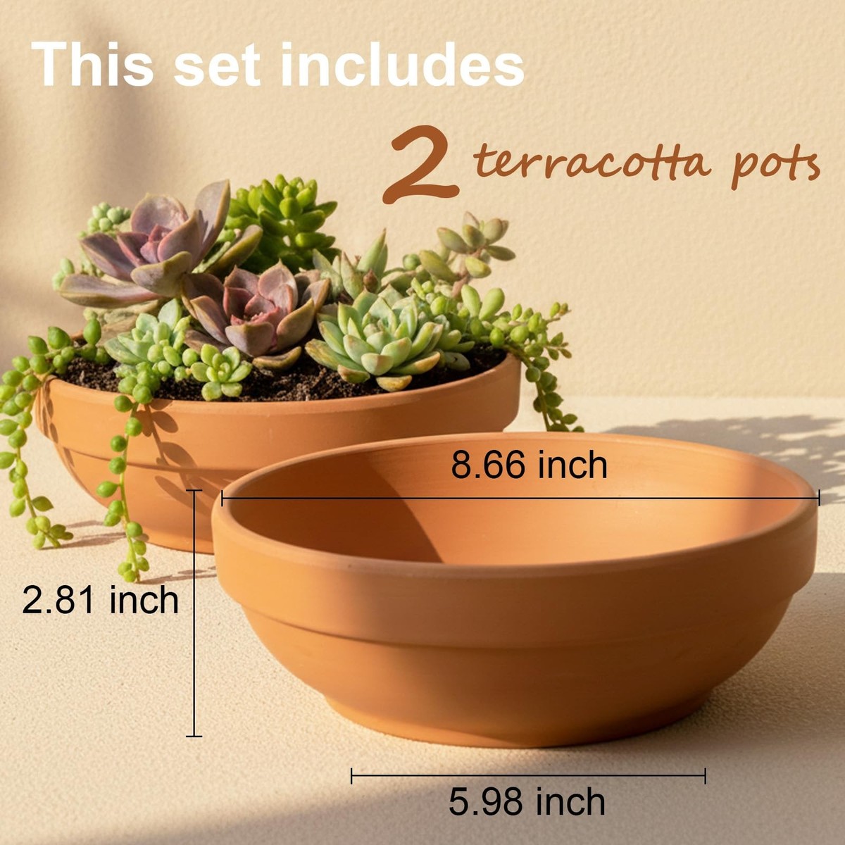 Terra Cotta Pots 8.66