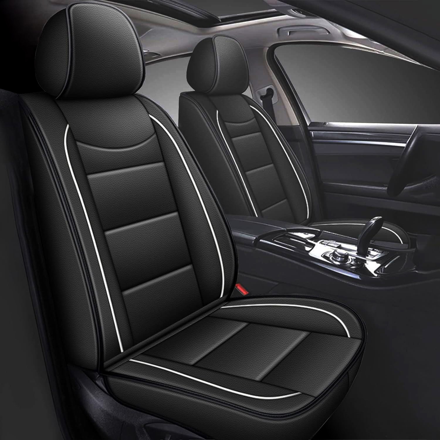 Seat Covers for Volkswagen Tiguan 2009-2025 Waterproof Faux Leather (2/5 Seats)