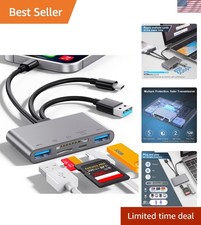 Compact 5-in-1 SD Card Reader - High-Speed USB 3.0 Adapter for iPhone/iPad/PC