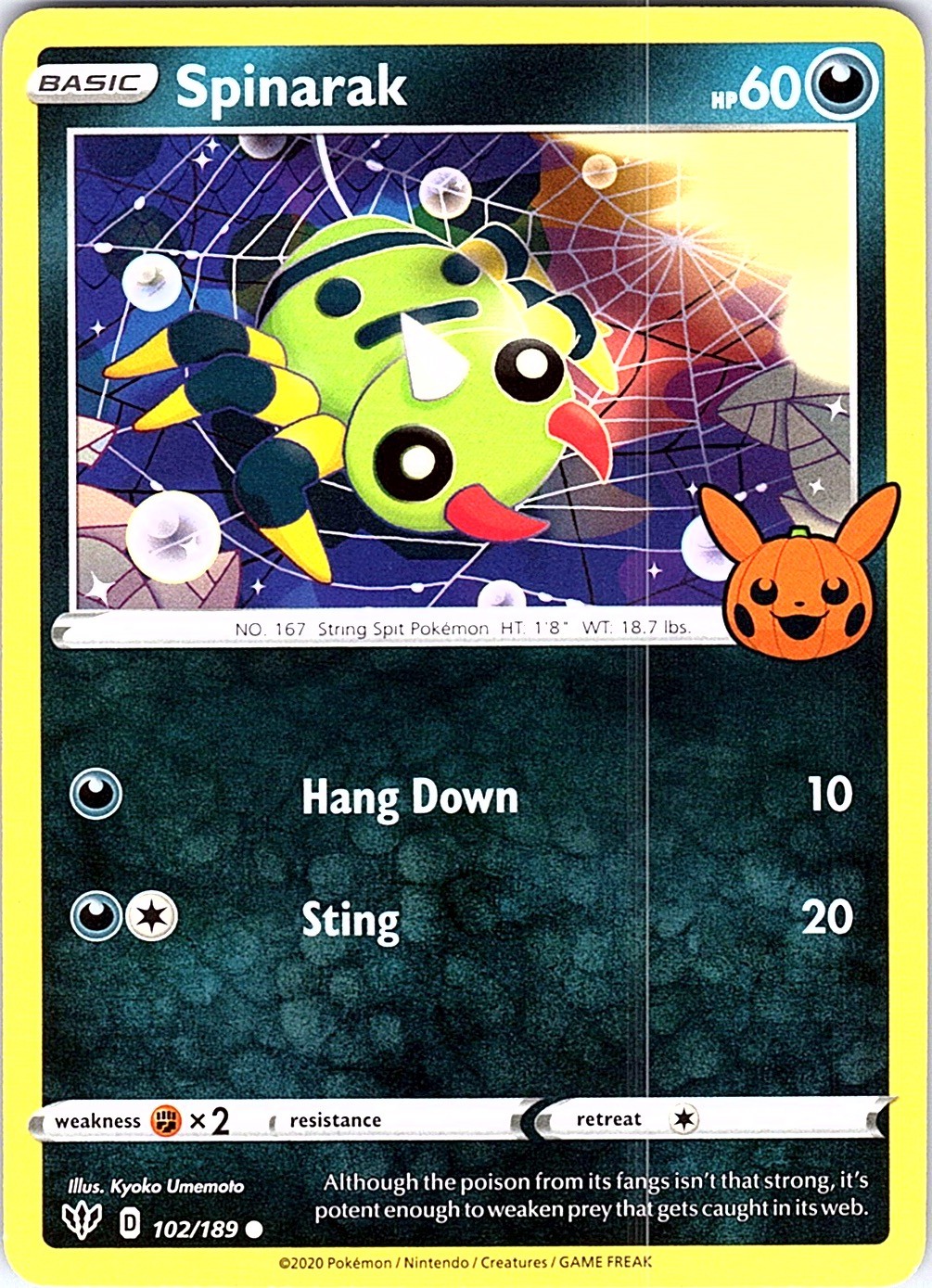 Spinarak Promo BOOster 102/189 NM