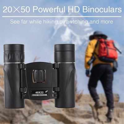 40X22 Hd Telescope Binoculars Outdoor Range Folding Optics Vision Camping Travel