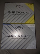 Callaway Supersoft Golf Balls 1 Doz Splatter 360 Blue and 1Doz Yellow. NIB
