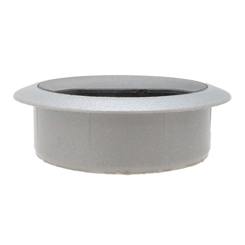 Pack of 10 Black & Silver Desk Cable Tidies 80mm, Desk Grommet, Desk Hole Insert - Picture 4 of 6
