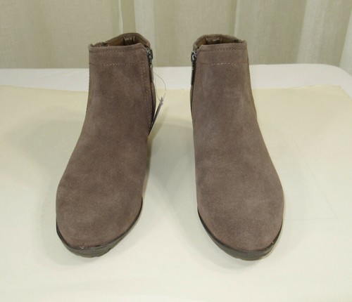 NEW Blondo Valli 2.0 Waterproof Suede Ankle Bootie Boot/Side Zip 7.5 Dark Taupe - Picture 6 of 12