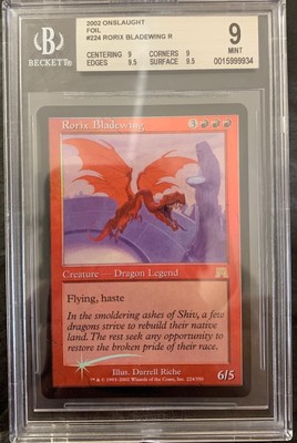Rorix Bladewing Onslaught Foil Gem Mint MTG BGS 9