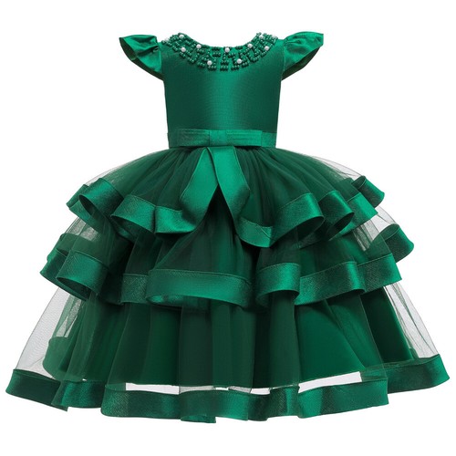 Ball Gown Kids Girls Pageant Dress Christmas Princess Flower Formal Prom Dresses - Picture 26 of 57