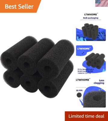 Pack of 6 Pond Filter Sponges for Beckett G FR DP Pump - Optimal Water Flow