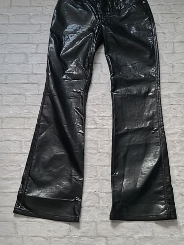 Moschino Jeans pantaloni wet look donna taglia 26 neri Miss The Botton - Foto 6 di 14