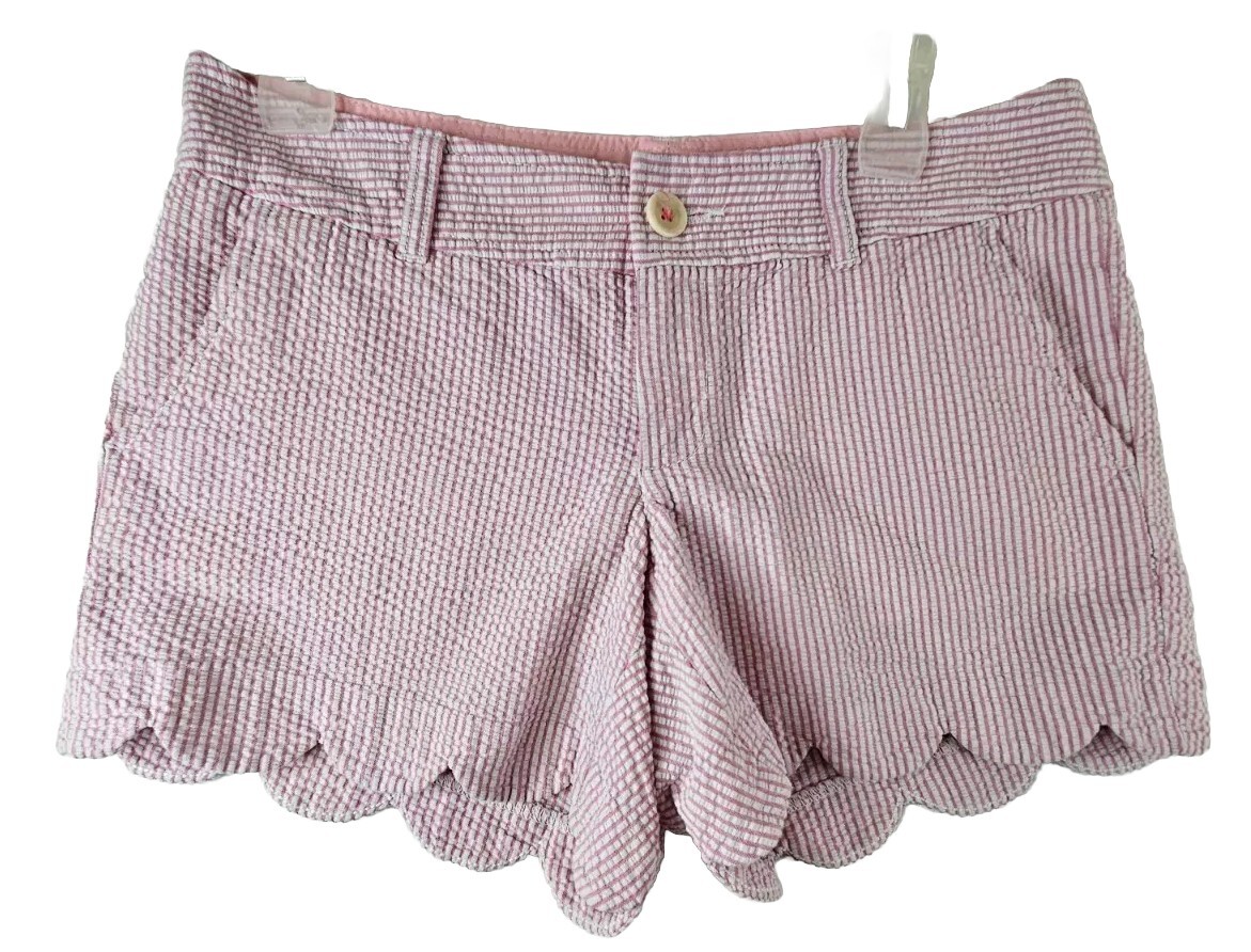 アメジスト Lilly Pultizer Shorts Women's Size 4 Pink Buttercup Scalloped