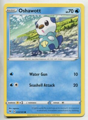 Pokemon TCG Sword & Shield Vivid Voltage Common Card #033 Oshawott