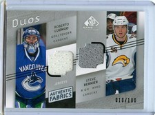  2008-09 SP Game Used Authentic Fabrics Duos #AF2LB Roberto Luongo/Steve Bernier