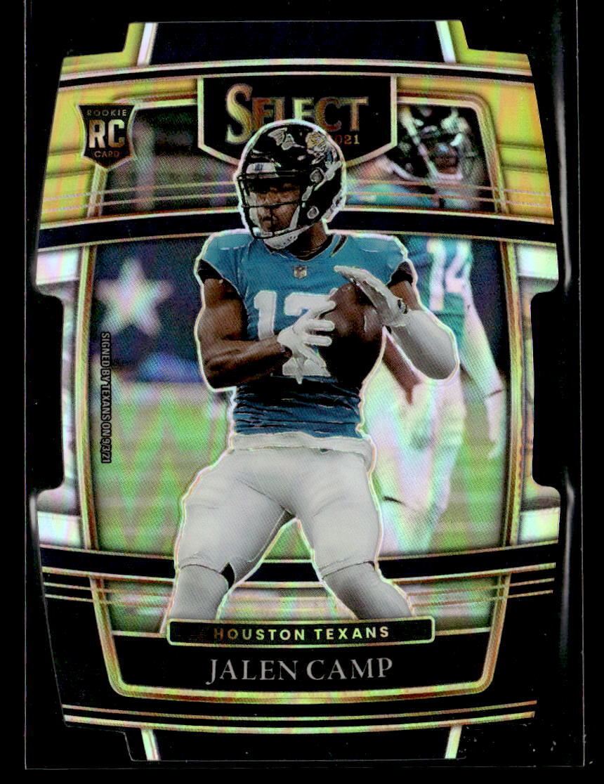 Jalen Camp 2021 Panini Select #97 Black and Gold Prizm Die Cut