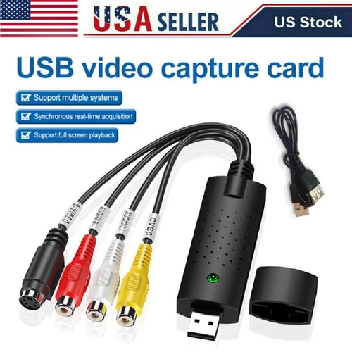 USB 2.0 Audio Video VHS to DVD VCR PC HDD Converter Adapter Digital Capture Card