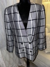 Sterling Cooper Women's  Sz 10 Blazer Jacket Navy Blue Striped