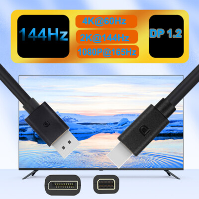 1.8M Mini DisplayPort to DisplayPort Cable 4K 60Hz Bi-directional HDR DP to MDP