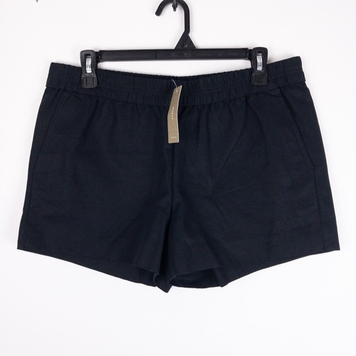 J Crew Shorts Damen Small (32 x 3) schwarz Stretch Taille zum Überziehen 100 % Baumwolle neu