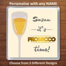Personalised Prosecco Gift Drinks Coaster Mat Funny Friend Birthday Xmas Present
